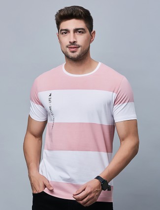 River Blue pink stripe t-shirt