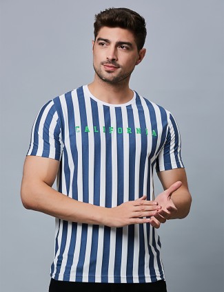 RIVER BLUE white and blue stripe t-shirt