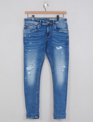 Rookies blue colored washed jeans for mens