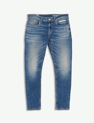 Rookies blue slim fit washed jeans