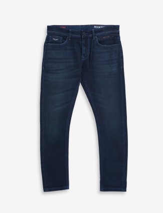 Rookies dark navy jeans in washed