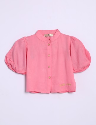 Roxy coral pink cotton top