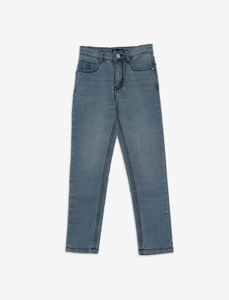 Ruff washed light grey jeans