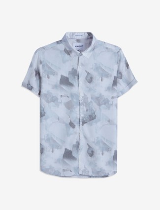 Scratch grey printed half sleeve shirt