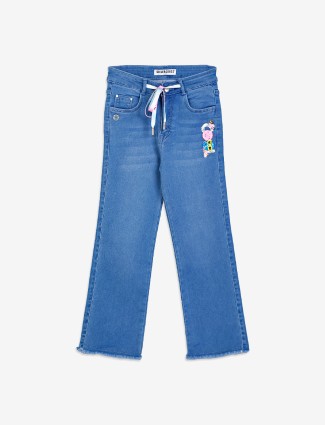 Silver Cross blue washed straight jeans