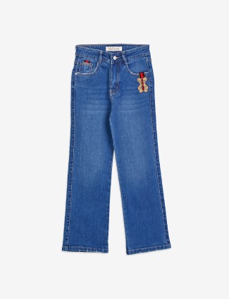 Silver Cross light blue washed straight jeans