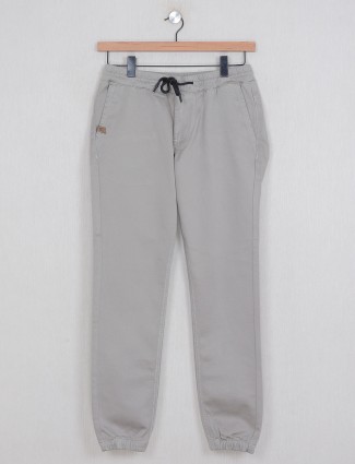 Six Element casual wear grey solid trouser