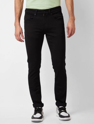 SPYKAR black skinny fit solid jeans