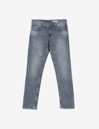 Spykar light grey washed skinnt fit jeans