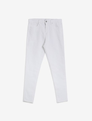 Spykar solid white jeans