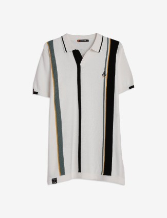 Stride white stripe polo t-shirt