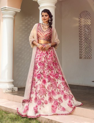 Trendy pink color designer georgette lehenga choli buy now – Joshindia-thephaco.com.vn