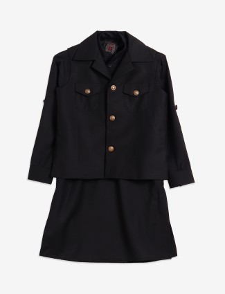 Stunning black silk waistcoat set