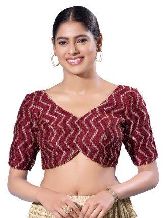 Stunning maroon silk blouse