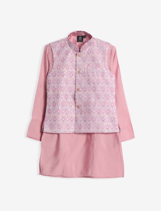Stunning pink silk waistcoat set