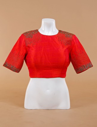 Stunning red silk blouse