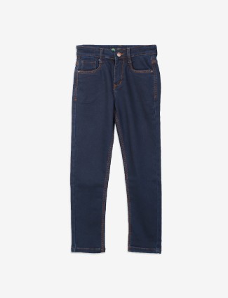 Tadpole dark navy slim fit solid jeans