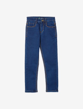 Tadpole navy solid slim fit jeans
