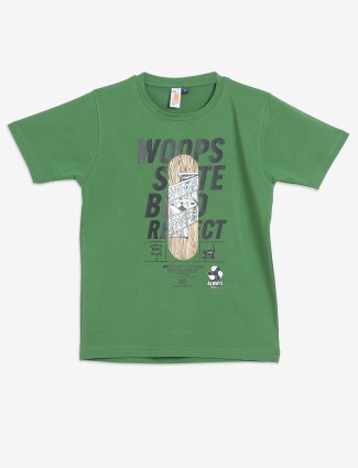 TIMBUKTU green printed half sleeve t-shirt