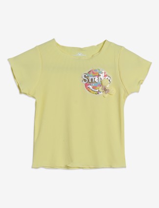 Tiny Girl cotton light yellow top