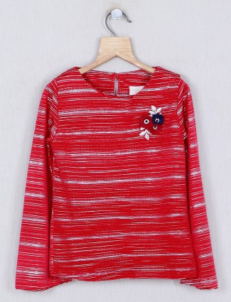Tiny Girl maroon stripe casual cotton top