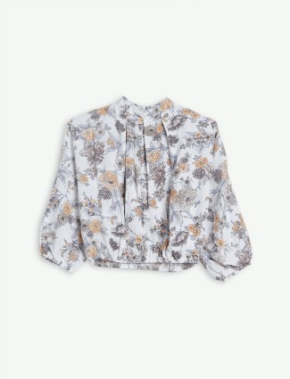 Tiny Girl white floral printed top