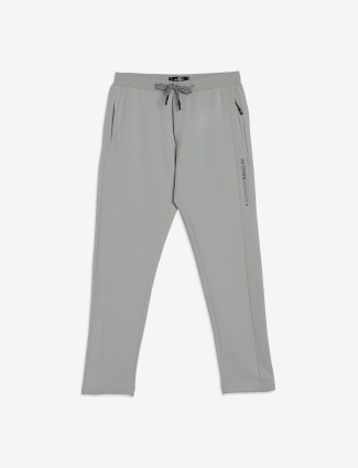 TYZ grey solid cotton track pant
