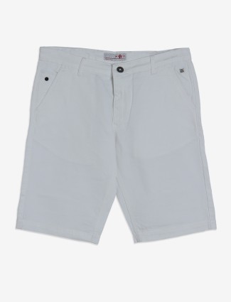 TYZ solid white shorts