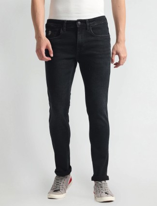 U S POLO ASSN black solid jeans
