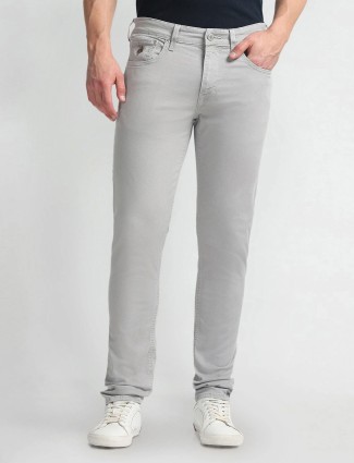 U S POLO ASSN light grey slim taperd fit jeans