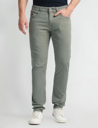 U S POLO ASSN olive solid jeans