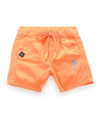 U S POLO ASSN orange solid shorts