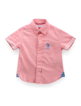 U S POLO ASSN plain pink shirt