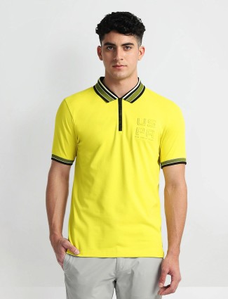 U S POLO ASSN yellow polo casual t-shirt