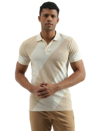 UCB beige and cream stripe t shirt