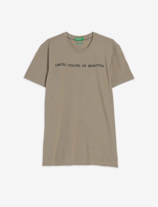 UCB beige cotton half sleeve t-shirt