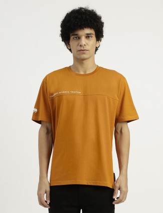 UCB bronze brown half sleeve cotton t-shirt