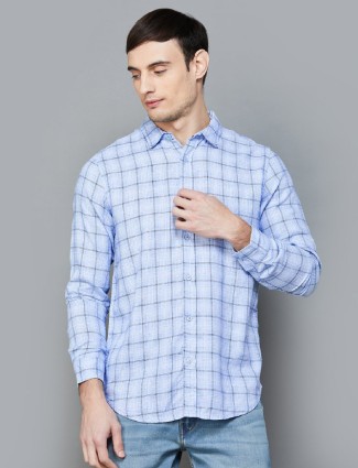 UCB cotton blue checks shirt