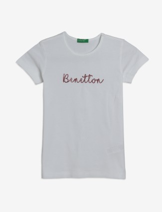 UCB cotton white girls t-shirt