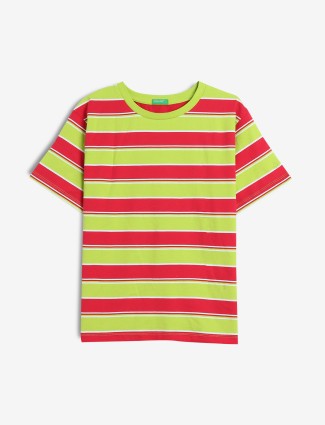 UCB green and red stripe t-shirt