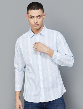 UCB light blue stripe shirt