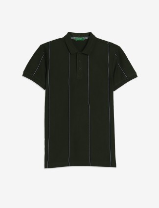 UCB moss green stripe t-shirt