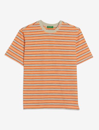 UCB orange cotton stripe t-shirt