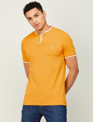 UCB orange plain cotton t shirt