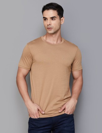 UCB plain beige half sleeve t shirt