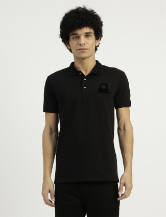 UCB plain black cotton t-shirt
