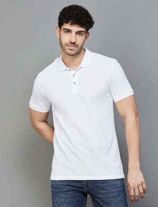 UCB plain white cotton t-shirt