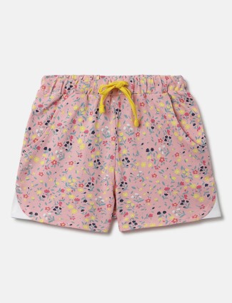 UCB printed pink cotton shorts