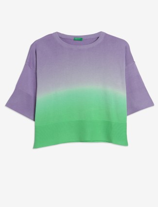 UCB purple and green ombre style top