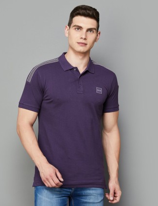 UCB purple cotton plain t-shirt